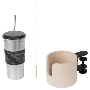 IKEA LÅNESPELARE mug and mug holder Black / Ash Veneer, Ikea Outlet | 9302LOKBG