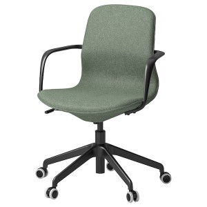 IKEA LÅNGFJÄLL conference chair with armrests Gunnared Green / Gray / Black, Ikea Outlet | 2569LACQS