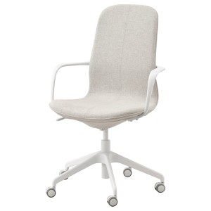 IKEA LÅNGFJÄLL conference chair with armrests Gunnared Beige / White, Ikea Outlet | 2635XUTAD