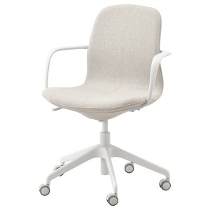 IKEA LÅNGFJÄLL conference chair with armrests Gunnared Beige / White, Ikea Outlet | 7389DUCEL