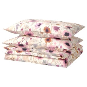 IKEA LÖNNHÖSTMAL duvet cover and pillowcase(s), Full/Queen (Double/Queen) Multicolor / Floral Pattern, Ikea Outlet | 1459ZCSNP