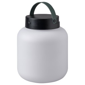 IKEA LÄNSPORT LED portable lamp, battery operated, white/dark gray, 8 ¾ in, Ikea Outlet | 2431ROEUT