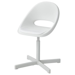 IKEA LOBERGET / SIBBEN child's desk chair, white, Ikea Outlet | 5603HTPMC