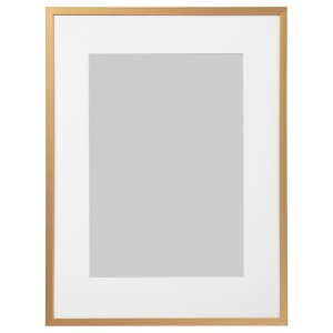 IKEA LOMVIKEN frame, 12x16 in Gold, Ikea Outlet | 1654PQEMU