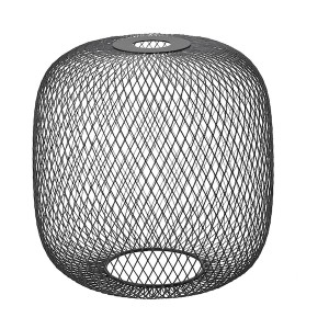 IKEA LUFTMASSA lamp shade, black rounded, 10 in, Ikea Outlet | 5027EFLGH