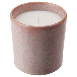 IKEA LUGNARE scented candle in ceramic jar, Jasmine/pink, 50 hr, Ikea Outlet | 1964WISKR