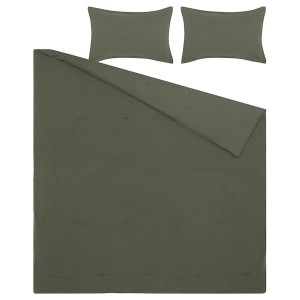 IKEA LUKTVICKER comforter set, King Green, Ikea Outlet | 6245AYEFS