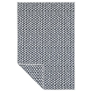 IKEA LURVIG blanket 39 ¼x59 in Black / Triangle, Ikea Outlet | 3926KJZEG