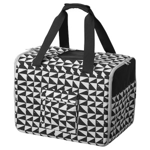 IKEA LURVIG pet travel bag, white/black, Ikea Outlet | 9374TNYBX