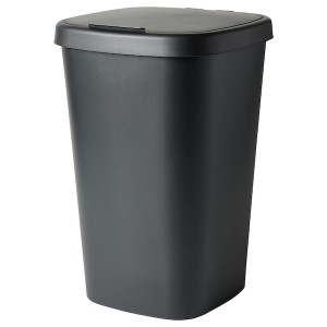 IKEA LÖVKVAST bin with lid, black, 13 gallon, Ikea Outlet | 6415LQIKY