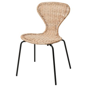 IKEA ÄLVSTA chair, handmade rattan/Sefast black Black, Ikea Outlet | 6105UPERT