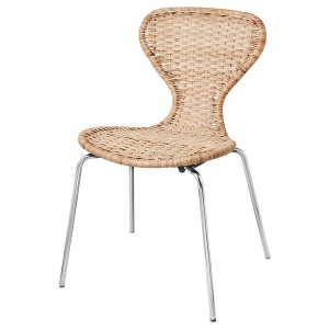 IKEA ÄLVSTA chair, handmade rattan Sefast Chrome Plated, Ikea Outlet | 7263NUJVT