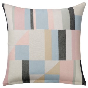 IKEA LYKTBÄRARE cushion cover, light beige/multicolor, 20x20 in, Ikea Outlet | 3816XWKAI