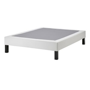 IKEA LYNGÖR slatted mattress base with legs, Queen White, Ikea Outlet | 6801DZIAC