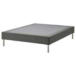 IKEA LYNGÖR slatted mattress base with legs, Queen Dark Gray, Ikea Outlet | 6839TFBHG