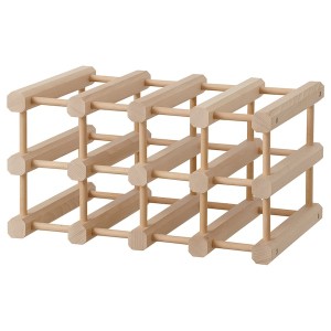 IKEA MAGNETISK 12-bottle wine rack, solid wood, Ikea Outlet | 0893MOYGS
