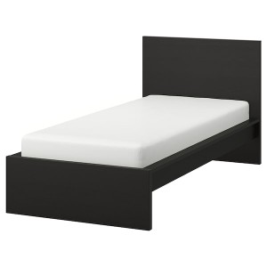 IKEA MALM bed frame, Twin Black / Brown / Lönset, Ikea Outlet | 0845AOSXM
