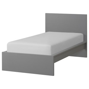 IKEA MALM bed frame, Twin Gray Stained / Luröy, Ikea Outlet | 8269SWXEV