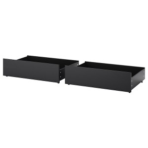 IKEA MALM underbed storage box for high bed, Full/Double/Twin/Single, 2 pack Black / Brown, Ikea Outlet | 7613GRFMH