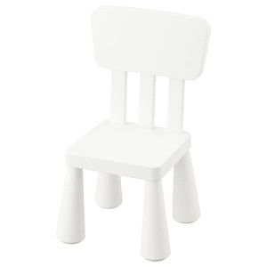 IKEA MAMMUT Children's chair, indoor/outdoor White, Ikea Outlet | 0651QKUOD