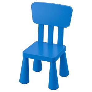 IKEA MAMMUT children's chair, indoor/outdoor/blue Blue, Ikea Outlet | 8435TLOJS