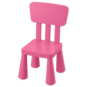 IKEA MAMMUT children's chair, indoor/outdoor/pink Pink, Ikea Outlet | 5890NBTGP