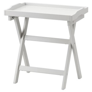 IKEA MARYD tray table, gray, 22 7/8x15x22 7/8 in, Ikea Outlet | 8647EAXBT