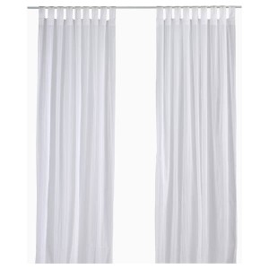 IKEA MATILDA sheer curtains, 1 pair, white, 55x98 in, Ikea Outlet | 9625ASGFJ