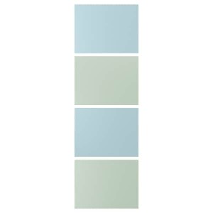 IKEA MEHAMN 4 panels for sliding door frame, 29 1/2x92 7/8 in Light Blue / Light Green, Ikea Outlet | 9453MCERG