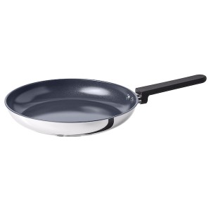 IKEA MIDDAGSMAT frying pan, non-stick coating/stainless steel, 11 in, Ikea Outlet | 4789DPLVJ