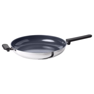 IKEA MIDDAGSMAT frying pan, non-stick coating/stainless steel, 13 in, Ikea Outlet | 0579QIMZO