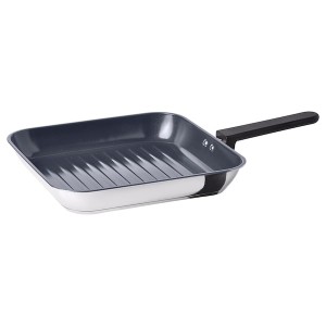 IKEA MIDDAGSMAT grill pan, non-stick coating/stainless steel, 11x11 in, Ikea Outlet | 5309YFLMI