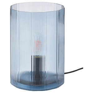 IKEA MIKROKLIN table lamp, glass blue, 9 in, Ikea Outlet | 7256ZWYBF