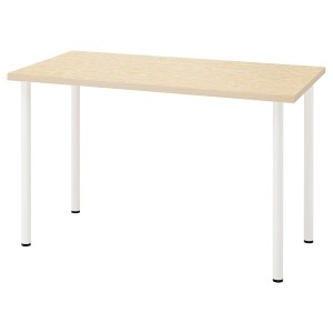 IKEA MITTCIRKEL / ADILS desk, 47 1/4x23 5/8 in Lively Pine Effect White, Ikea Outlet | 2457JZYBV