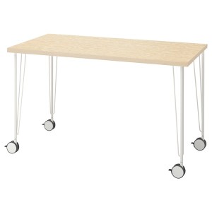 IKEA MITTCIRKEL / KRILLE desk, 47 1/4x23 5/8 in Lively Pine Effect White, Ikea Outlet | 8470QFBGK