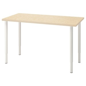 IKEA MITTCIRKEL / OLOV desk, 47 1/4x23 5/8 in Lively Pine Effect / White, Ikea Outlet | 8975JPNYW