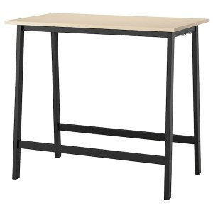 IKEA MITTZON conference table, 47 1/4x26 3/4x41 3/8 in Birch Veneer / Black, Ikea Outlet | 9032EURGO