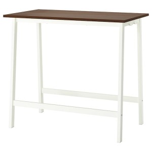 IKEA MITTZON conference table, 47 1/4x26 3/4x41 3/8 in Walnut Veneer / White, Ikea Outlet | 8043FQGSW