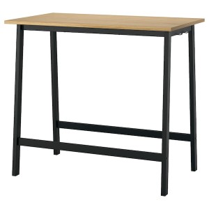 IKEA MITTZON conference table, 47 1/4x26 3/4x41 3/8 in Oak Veneer / Black, Ikea Outlet | 5340LQIBJ
