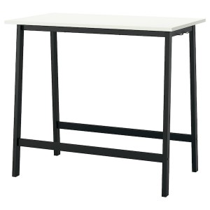 IKEA MITTZON conference table, 47 1/4x26 3/4x41 3/8 in White / Black, Ikea Outlet | 3480PLRVF