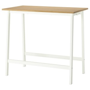 IKEA MITTZON conference table, 47 1/4x26 3/4x41 3/8 in Oak Veneer / White, Ikea Outlet | 8561YEQMB