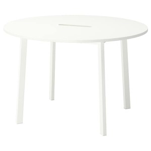IKEA MITTZON conference table, 47 1/4x29 1/2 in Round / White, Ikea Outlet | 2380JTFDL