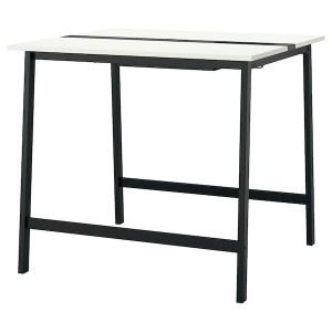 IKEA MITTZON conference table, 47 1/4x42 1/2x41 3/8 in White / Black, Ikea Outlet | 7561LSJFG
