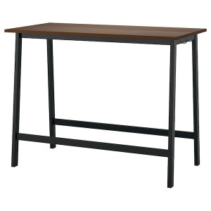 IKEA MITTZON conference table, 55 1/8x26 3/4x41 3/8 in Walnut Veneer / Black, Ikea Outlet | 3106KFJWR