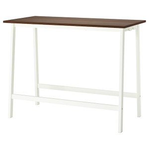 IKEA MITTZON conference table, 55 1/8x26 3/4x41 3/8 in Walnut Veneer / White, Ikea Outlet | 9750NFTVR