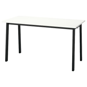 IKEA MITTZON conference table, 55 1/8x26 3/4x29 1/2 in White / Black, Ikea Outlet | 4957OYSDP