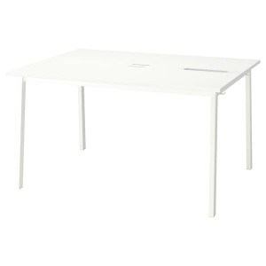 IKEA MITTZON conference table, 55 1/8x42 1/2x29 1/2 in White, Ikea Outlet | 3894TPURQ