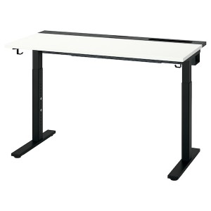 IKEA MITTZON desk, 47 1/4x23 5/8 in White / Black, Ikea Outlet | 4893GSYHO