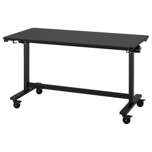 IKEA MITTZON foldable table with castors, 55 1/8x27 1/2 in Black, Ikea Outlet | 8261EXSIM