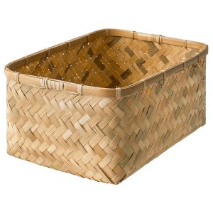 IKEA MJÖLKKANNA basket, bamboo, 9 ¾x13 ¾x7 in, Ikea Outlet | 7415SOWGH